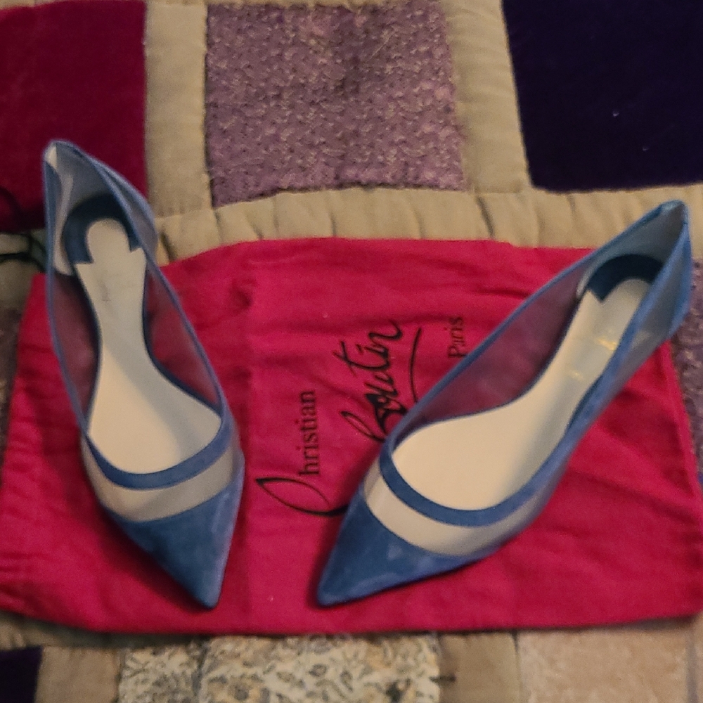 Christian Louboutin Blue Heels Elegant Design